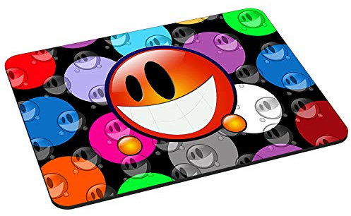 Pedea Neoprene Orange Smiley Design Mouse Mat