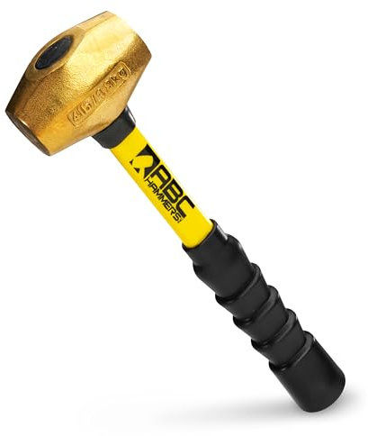 ABC Hammers ABC4BFB Brass Hammer with 12 Fiberglass Handle, 4-Pound
