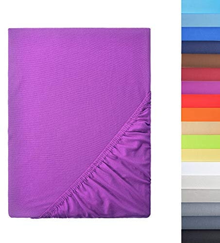 NatureMark - Mikrofaser SPANNBETTLAKEN zum Sparpreis! viele Größen und Farben Markenware (180x200-200x200 cm, lila)