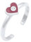 Elli Ring Kinder Herz Enamel mit Kristalle in 925 Sterling Silber