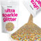 Hemway Ultra Sparkle Glitter - Gold Silver Holographic | Fine Metallic Flakes for Resin & Epoxy Crafts | Supplies for Tumblers, Festival, Hair, Face, Body, Eye & Nail Art Decoration | 100 g