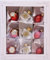 VITBIS Glaskugeln für Weihnachtsbaumschmuck Set mit 9 Kleinen Einzigartigen Kugeln Verschiedene Formen Ø 3,5 cm in Weiß und Rot Handdekoriert Handbemalt Unique Weihnachtsdekoration