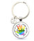 MeLifestyle Cabochon Schlüsselanhänger Danke dass du mir beim wachsen geholfen hast Erzieherin mit Herz Danke für Alles Geschenk Abschied Kita Kindergarten