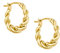 Brandlinger ® Atelier geschwungene Creole Gold aus vergoldetem 925 Sterling Silber, äußerer Durchmesser 16mm