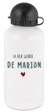DECOHO - Gourde personnalisable aluminium 500 ml - bouteille réutilisable légère et robuste - impression couleur haute qualité - cadeau unique et écologique - Blanc