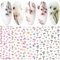 9 Sheets Spring Flower Nail Art Stickers Decals Self-Adhesive Pink Bloosm Floral Nail Supplies Nail Art Design Decoration Accessories