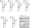 6Pcs Round Radiator Hooks - Towel Rail Hangers for All Standard Radiators (Transparent)