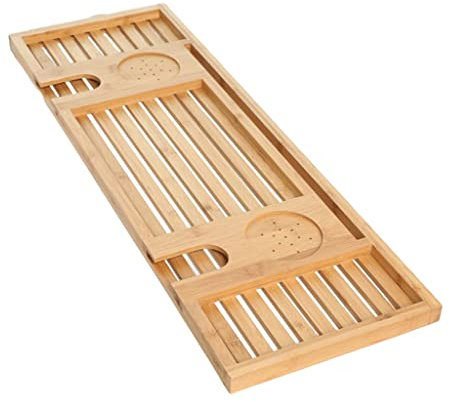 Holz Bad Tablett Badezimmer Regale Anwenden für Pad/Buch/Tablet Home Badezimmer Zubehör