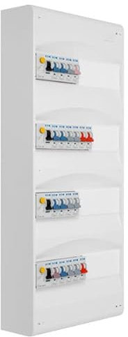 EATON - Tableau 4 rangées pré-équipé 1 inter. diff. 40A + 3 inter. diff. 63A + 19 disjoncteurs