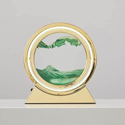 SPORTARC LED Treibsand Malerei Ornament, 3D Fließendes Sand Nachtlicht Sanduhr Lampe Bewegliches Sandbild für Dekoration