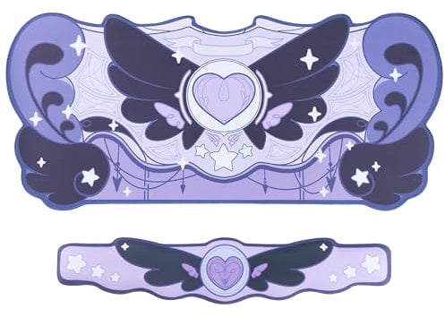 GeekShare Kawaii Mauspad Handgelenkstütze Set - rutschfeste Gummibasis Schreibtischmatte und Memory Foam Handgelenkstütze für Tastatur und Maus, perfekt für Gaming, oder Home Office Arbeit (Lila)