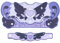 GeekShare Star Wings Large Mouse Pad with Memory Foam Wrist Rest, Fabric and Rubber, Purple