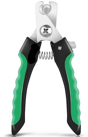 NTEK Dog & Cat Nails Clippers, Safety Guard to Avoid Over-Cutting, Suitable for Pets, Dogs, Puppy, Cats, Kitten Nails & Claws, Kittens and Animals Pet Nail Clipper Home Use (Small, Green & Black)