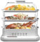Vnook Electric Food Steamer for Cooking, Vegetable Steamer,3 Tier Detachable Steamer with 12H reservation Anti-dry burn 360° steam cycle for Vegetables, Meats, fish