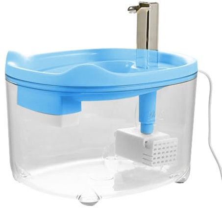Fontaine à eau pour chat - 1,5 l - Fonctionne à piles - Sans fil - Avec lumières LED - Gamelle à eau pour chien - Filtration de circulation - Alimentation automatique - Fournitures pour chats et