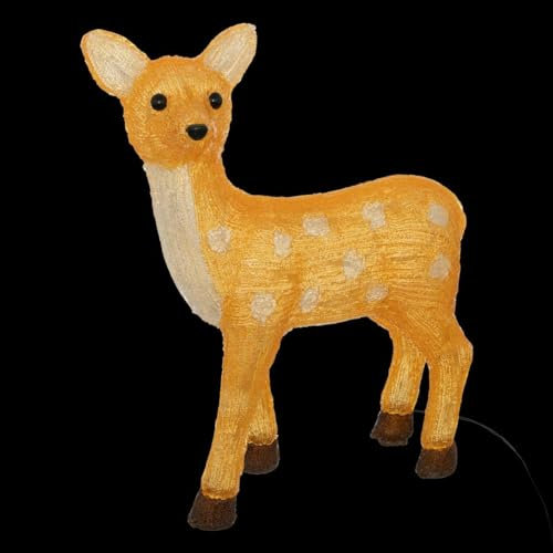 Feeric Lights et Christmas - Forme Acrylique biche Lumineuse Solaire 50 LED h.48cm Blanc Froid
