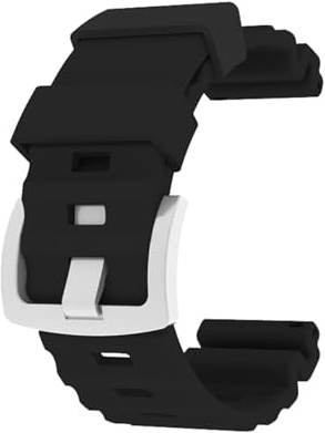 NORTH EDGE 22mm Silikon Uhrenarmband Schwarz, Sport Ersatzarmband für Herren Damen