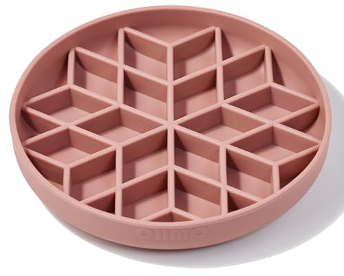 OHMO Slow Feeder Dog Bowls (Diamond) Enrichment Toy Soft Silicone Food Safe Feeding Bowl Non Slip Suction Cup for All Breed Pet, Cat Dishes, Slow Down Eating