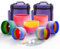 KVKA 432HZ Set of 7 PCS Rainbow Design Frosted Quartz Crystal Singing Bowls 7-12 inch with Travel Carry Case Bag for Sound Healing and Therapy Meditation —— Rainbow Design