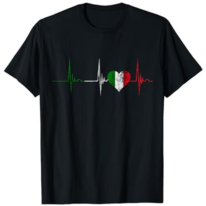 Italien Herz Italiener Herzschlag EKG Puls Italiano Italia T-Shirt