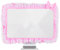 Kingshion 58,4 cm - 68,6 cm (23 - 27 Zoll) große Computer-Monitorabdeckung mit niedlicher elastischer Stifttasche, Schleife, TV-LCD-Bildschirm, Dekoration, Staubschutz, Spitzenstoff, Rosa
