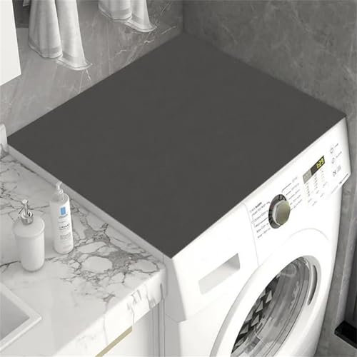 Highdi Housse de Protection pour Machine à Laver Top, Série de Couleurs Unies, Coussin de Machine à Laver Antidérapant, Housse de Machine à Laver pour Sèche-Linge, Machine à Laver (Noir,30x40cm)