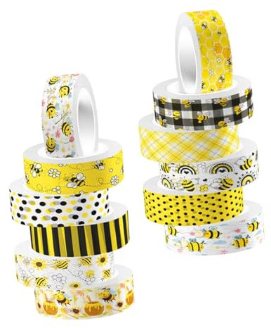 NUOBESTY Honigbienen-washi-tape-set Bienen-motive Dekorative Bänder Zum Verpacken Von Scrapbooks Urlaubsdekorationen