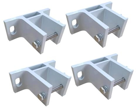 Folpus Lot de 4 supports muraux pour auvent, matériel blanc, pièces de rechange, support d'auvent en alliage d'aluminium pour protection solaire