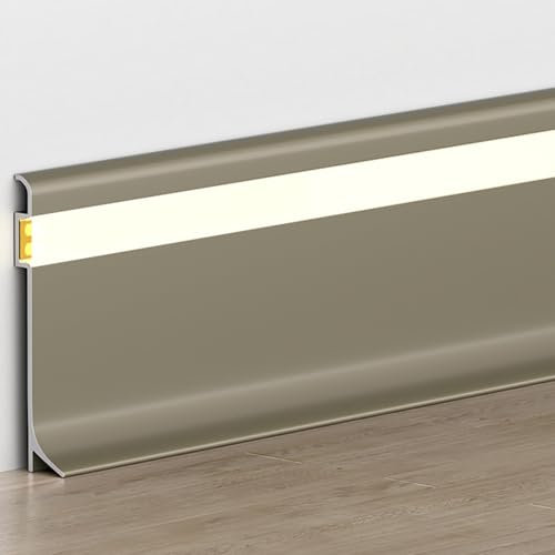 Veletta LED Soffitto Battiscopa per canale in alluminio da 1 m di lunghezza 4 cm di altezza per angolo di parete, battiscopa per canale LED con copertura, diffusore di strisce luminose a LED per camer