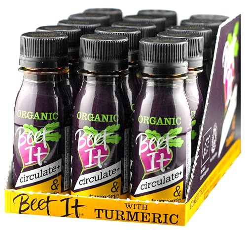 Beet It Organic Turmeric Circulate+ Shot, Natural Beetroot 15 x 70ml | Natural Beetroot & Turmeric, Additive-Free, Performance Boost, organic, 15 x 70ml