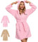 Peignoir Personnalisé avec Nom Brodé, Robe de Chambre Femme Hiver, Peignoir de Bain Polaire, Flanelle Douce - Cadeau pour Anniversaire, Noël, Fête des Mères