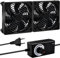 Joycabin 2 ventiladores de 120 mm, 12 V, para ordenador, con control de velocidad, CA 220 V 240 V, ventilador de PC, ventilador de refrigeración sin escobillas para PC, ordenador portátil, TV Box