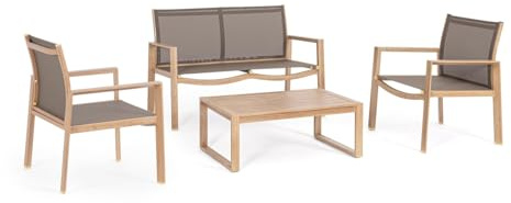 Bizzotto Gartenlounge KALLEN Natur aus Aluminium