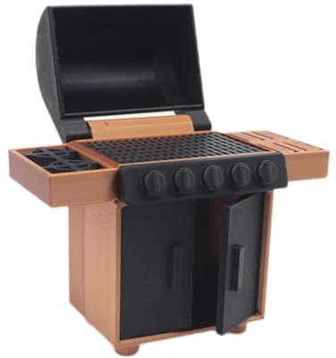 Sharplace Miniatur-Grill-Modell, Grillständer, Zubehör, Camping-Ausflüge, Küche, Spielzeug, Dekor für Puppenhaus-Lebensszene im Maßstab 1:12/20, BJD-Puppenteile, 5.6x2.2x6cm