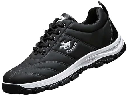 Generisch Zapatos de hombre impermeables 45 para primavera y, parte inferior plana, malla ligera y transpirable, sin cordones, cómodos, lisos, simples. Características: zapatos blancos para hombre 47,