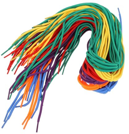 FONDOTIN Farbige Schnürsenkel Perlen Schnürsenkel Zum Auffädeln Polyester-Fädelschnur Für Perlen 60 Stück 80.00 X 0.40 X 0.40 cm Für Sneaker Freizeitschuhe DIY Bastelprojekte