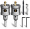 METOTY 2 Stück 40mm lochsäge metall，Hartmetall Lochsäge,Hartmetall Bohrer,mit Ein zusätzlicher nitrierter Stufenführungsbohrer gratis und L-Wrench,für Stahl Eisen Aluminum Metall