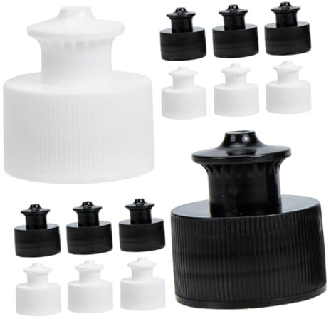 DECHOUS Reusable Water Bottle Caps Sports Caps for Bottles Interchangeable Push Pull Bottle Lid Practical Pack of 20