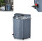 Froadp 200L Regentonnen Faltbare Regenwassertonne mit Deckel & Skala, Matte Plane, Wasserspeicher Wassertank für Gartenbewässerung, Eisbaden Tonne, Regenwasserfass inkl. Ablassventil(Grau)