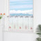 Delien Voile Rentier Deko Weihnachtsgardinen HxB 60x140cm Transparente Scheibengardine mit Ösen Festliche Kurzstores für Küchenfenster 1 Stück,Rot