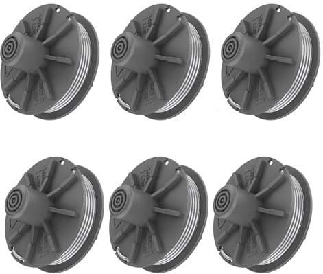 MUFUSHAN Rasentrimmer Ersatzspule 5307-20 mit 6.2 m Länge Ø 1,6 mm passend für Gardena Fadenspule 9805, 9806, 9807, 9808, 9809, 9827, 8846, 8847, 8848, 9870, 9872, 9874 (6 Stück)