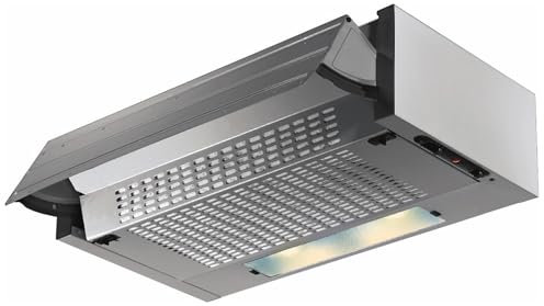 FHULLER Cappa ESTRAIBILE Gruppo Incasso 60 Sottopensile Tecnowind K104R0076 Motore 220 m³/h Classe D SENZA FRONTALINO Illuminazione a LED 2,5 E14 Comando Meccanico Filtro Acrilico