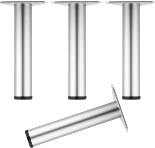 Verstellbare Möbelfüße, 4 Stück Mobelbeine Silber Möbelfüsse Metall Sofasfüße Edelstahl | Backlackprozess Oberfläche Stützfüße Optionale Höhe: 20-110cm Sideboard Büros Lowboard Couchtisch 30cm/11.8