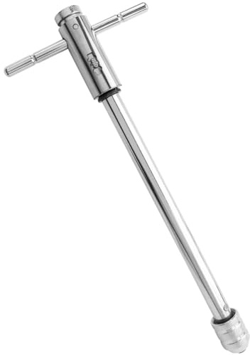 Eyech Verstellbarer T-Griff Ratschengewindebohrer, Umschaltknarre, T-Griff, Gewindeverlängerungshalter, Werkzeug für metrische M3-M8-Gewindebohrer, 248 mm