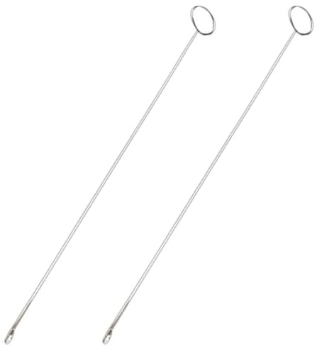 2pcs Sewing Loop Kit, Long Loop Turner Tool with Latch & Metal Tweezers, Threader Tool Kit for Fabric Belts DIY Knitting, 26.5cm Long
