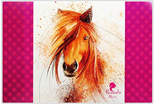 Schreibtischunterlage Pferd 60 cm * 40 cm PVC Unterlage Tischunterlage