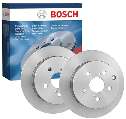 Bosch BD1283 Brake Disc Set - 290 mm Solid Discs - Rear Axle - ECE-R90 Certified - Reliable Braking, Stable Performance, Corrosion Protection - 1 Set of 2 Discs