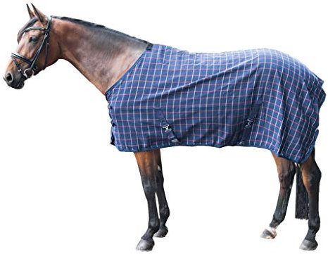 HKM 4000315887873 Sommer Stalldecke -Check-6900 Dunkelblau 145