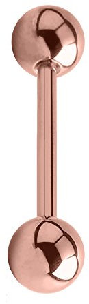 eeddoo Piercing Stab Barbell Rosegold Edelstahl 1,2 x 20mm 4 mm