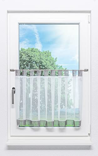 LYSEL Scheibengardine Structure (BxH) 150cm * 50cm anthrazit
